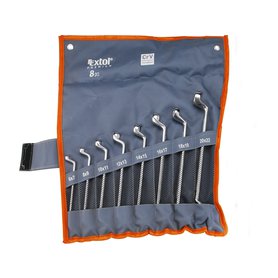 klíče očkové, sada 8ks, 6-22mm, CrV